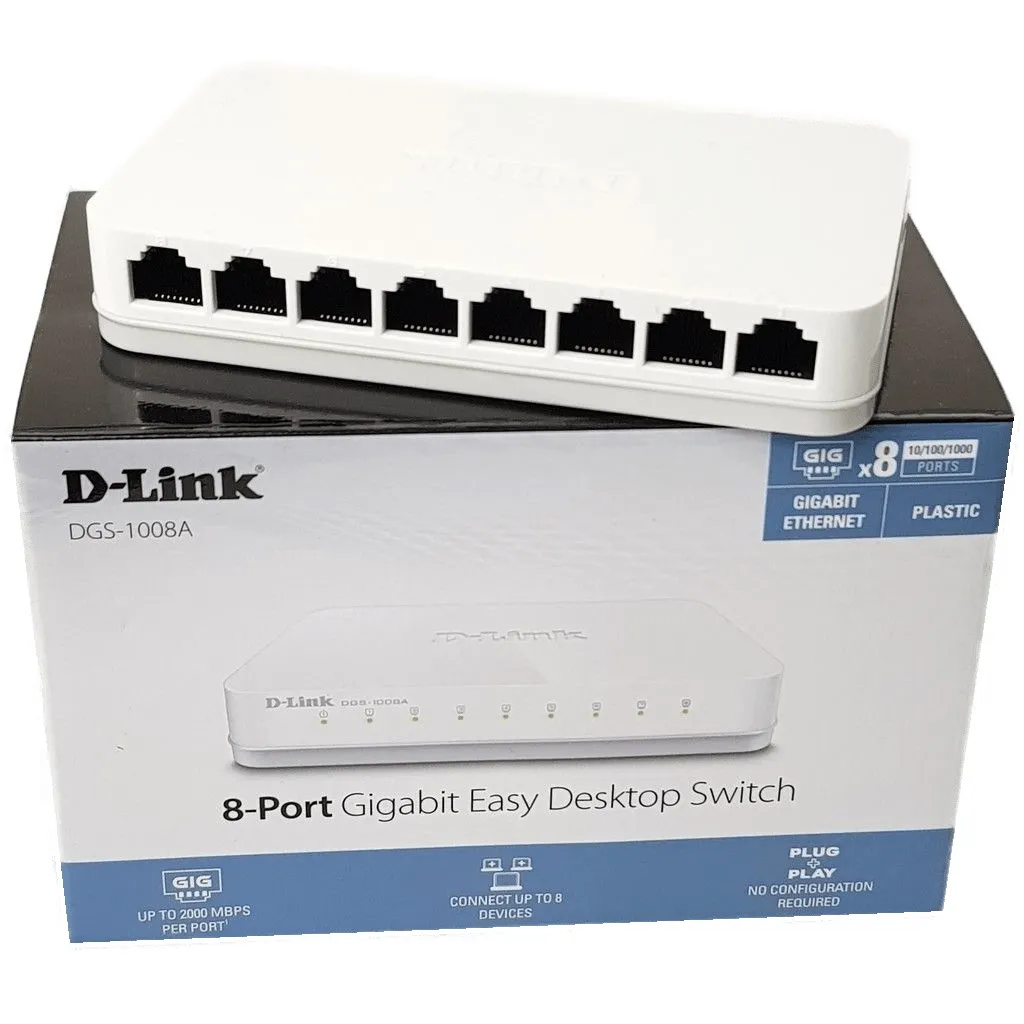 DLINK DGS 1008A 8 PORT GIGABIT SWITCH